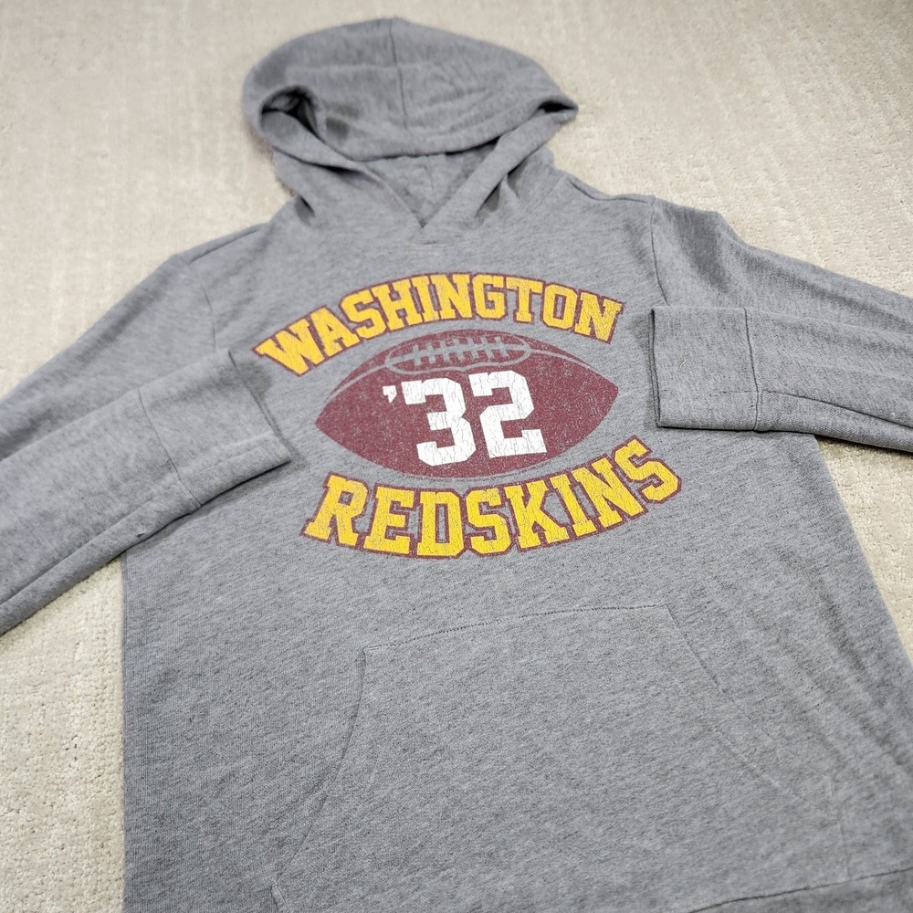 Washington Redskins Hoodie Women Medium Gray Lightweight Cotton NFL Defunked